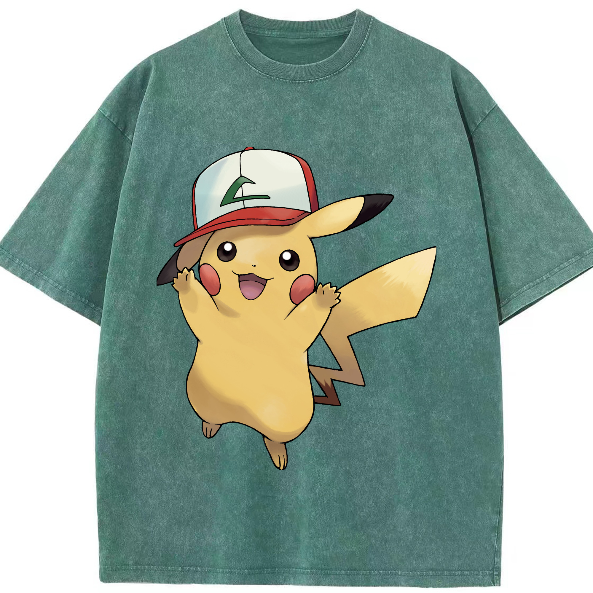 （画像用） ポケットモンスター Pokémon 綿100% ヴィンテージ風 半袖Tシャツ（フロントプリント）
